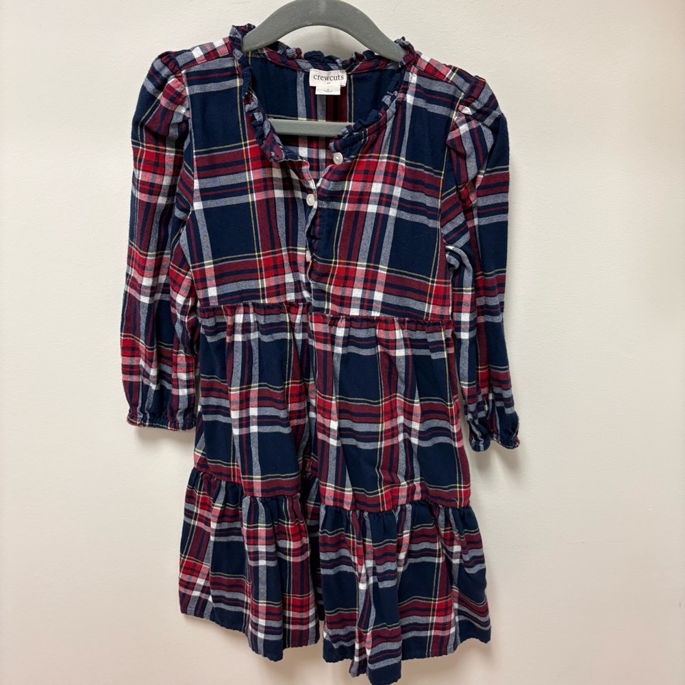 Crewcuts Plaid Dress - Navy and Red